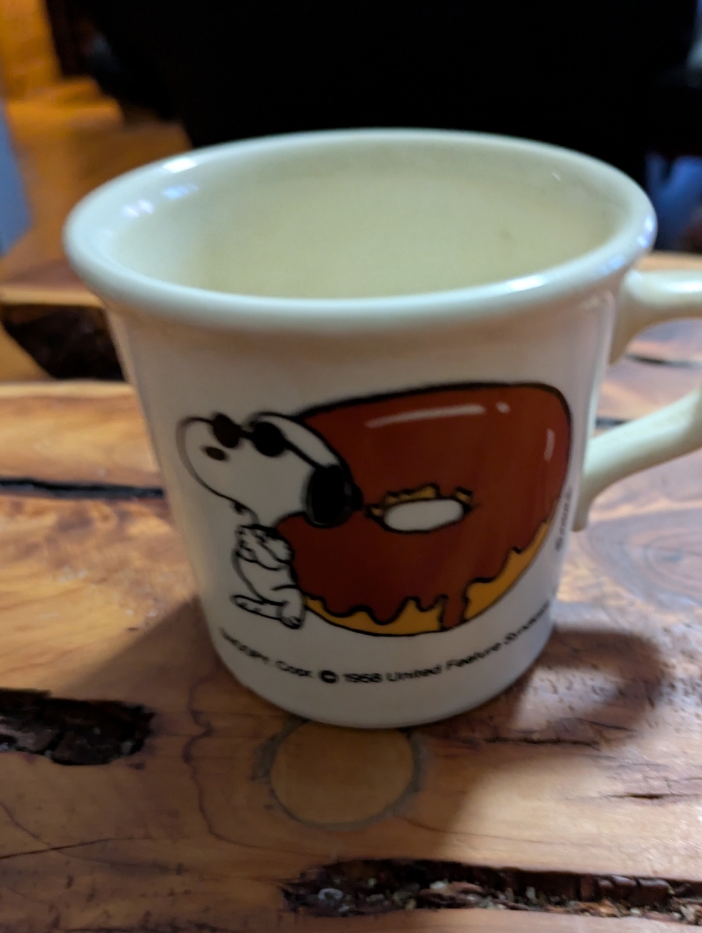 Vintage Taylor International Snoopy Mug Joe Cool with Doughnut